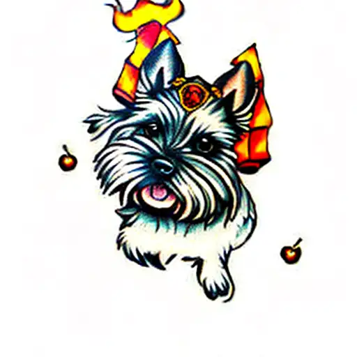 a cairn terrier tattoo design idea