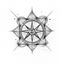 chaos star satanic  tattoo design idea