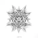 chaos star satanic  tattoo design idea