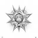 chaos star satanic  tattoo design idea