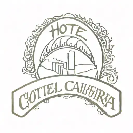hotel california lyric patch work tattoo design idea