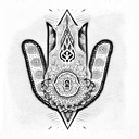 hamsa tattoo design idea