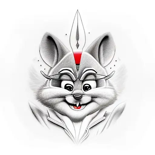 code of silence looney tune character tattoo design idea