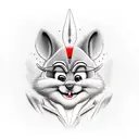 code of silence looney tune character tattoo design idea