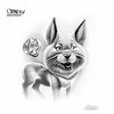 code of silence looney tune character tattoo design idea
