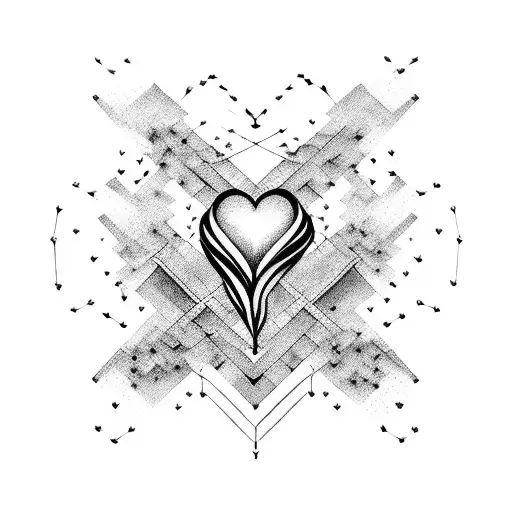 minimalist interlocked 3 hearts tattoo design idea