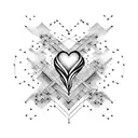 minimalist interlocked 3 hearts tattoo design idea