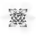 minimalist interlocked 3 hearts tattoo design idea