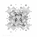 minimalist interlocked 3 hearts tattoo design idea