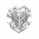 minimalist interlocked 3 hearts tattoo design idea