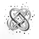 minimalist interlocked 3 hearts tattoo design idea