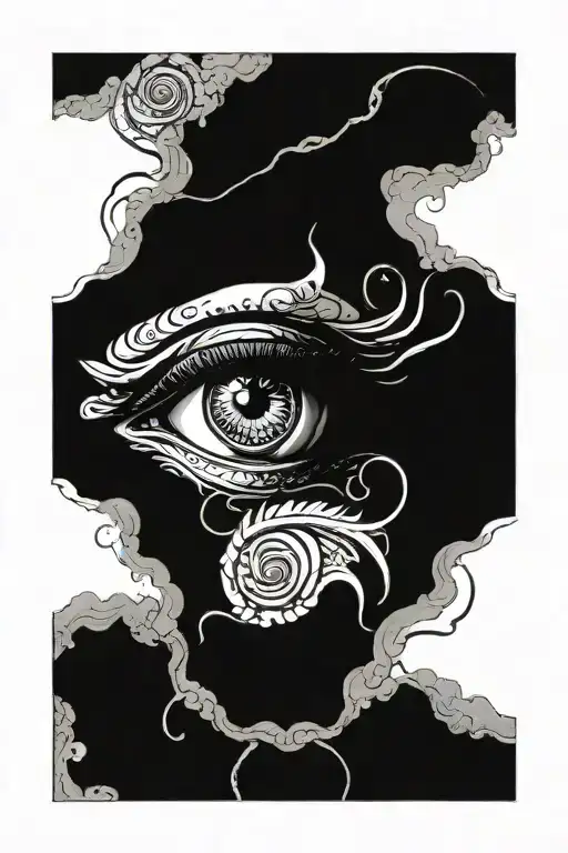 eye and god tattoo design idea
