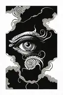 eye and god tattoo design idea