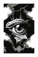 eye and god tattoo design idea