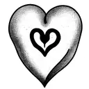 Heart  fire ice tattoo design idea