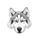 husky dog tattoo design idea