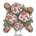 dice symbolizing the gamble tattoo design idea