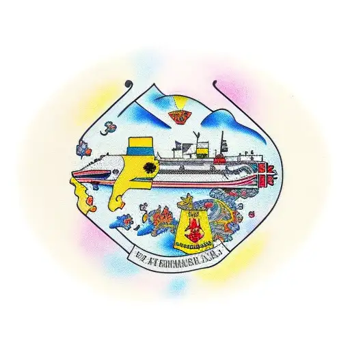 yellow submarine tattoo design idea