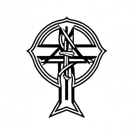 Cruz de la victoria de asturias tattoo design idea