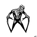 chibi spiderman  tattoo design idea