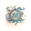 alchemy ocean tattoo design idea