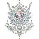 alchemy ocean tattoo design idea