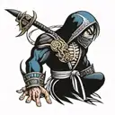 sub zero mortal kombat tattoo design idea