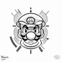 mario tattoo design idea