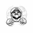 mario tattoo design idea