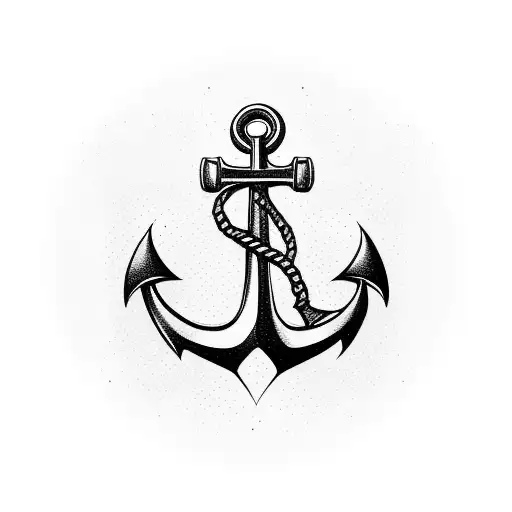 anchor memorial for grandfather with dates tattoo design idea