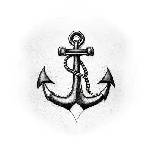 anchor memorial for grandfather with dates tattoo design idea