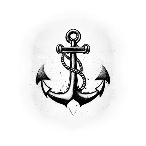 anchor memorial for grandfather with dates tattoo design idea