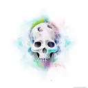 white ego tattoo design idea