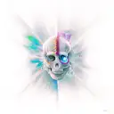 white ego tattoo design idea