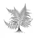 Fern Tree tattoo design idea