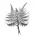 Fern Tree tattoo design idea