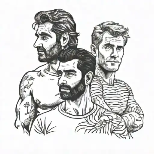 Kumail Nanjiani and Chris Evans  tattoo design idea