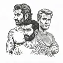 Kumail Nanjiani and Chris Evans  tattoo design idea