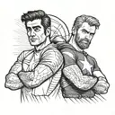 Kumail Nanjiani and Chris Evans  tattoo design idea