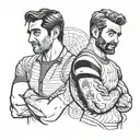 Kumail Nanjiani and Chris Evans  tattoo design idea