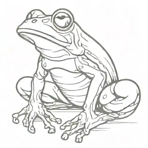 Welder frog based on 3d model "fred the frog" tattoo design idea
