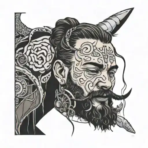 merge post malone album covers tattoo design idea