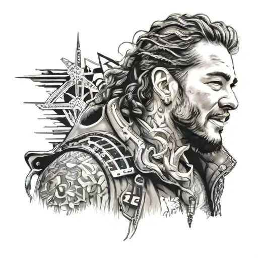 Post malone tattoo design idea