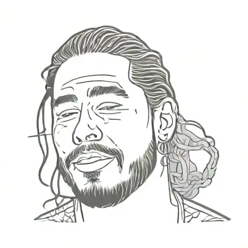 Post malone album cover tattoo design idea