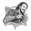 Post malone tattoo design idea
