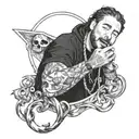 Post malone tattoo design idea