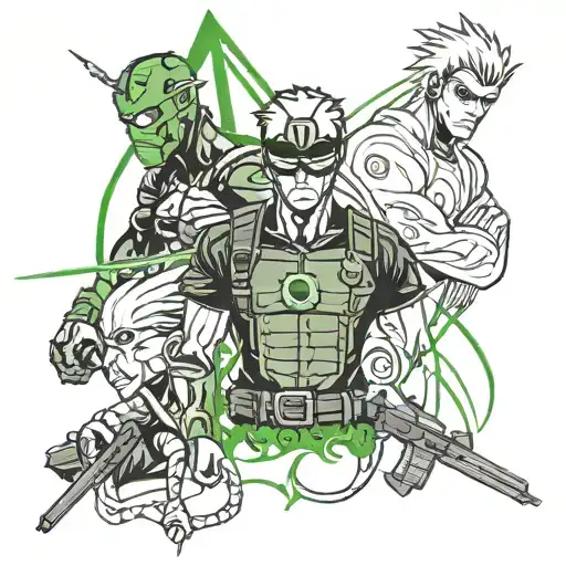 splinter cell and Naruto and death note tattoo design idea