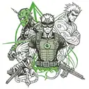 splinter cell and Naruto and death note tattoo design idea