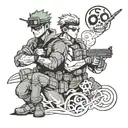 splinter cell and Naruto and death note tattoo design idea