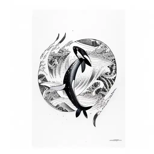 killer whale tattoo design idea